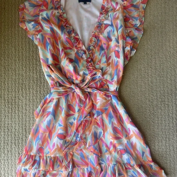 Lucchese Red and Pink Mini Dress - Picture 1 of 7